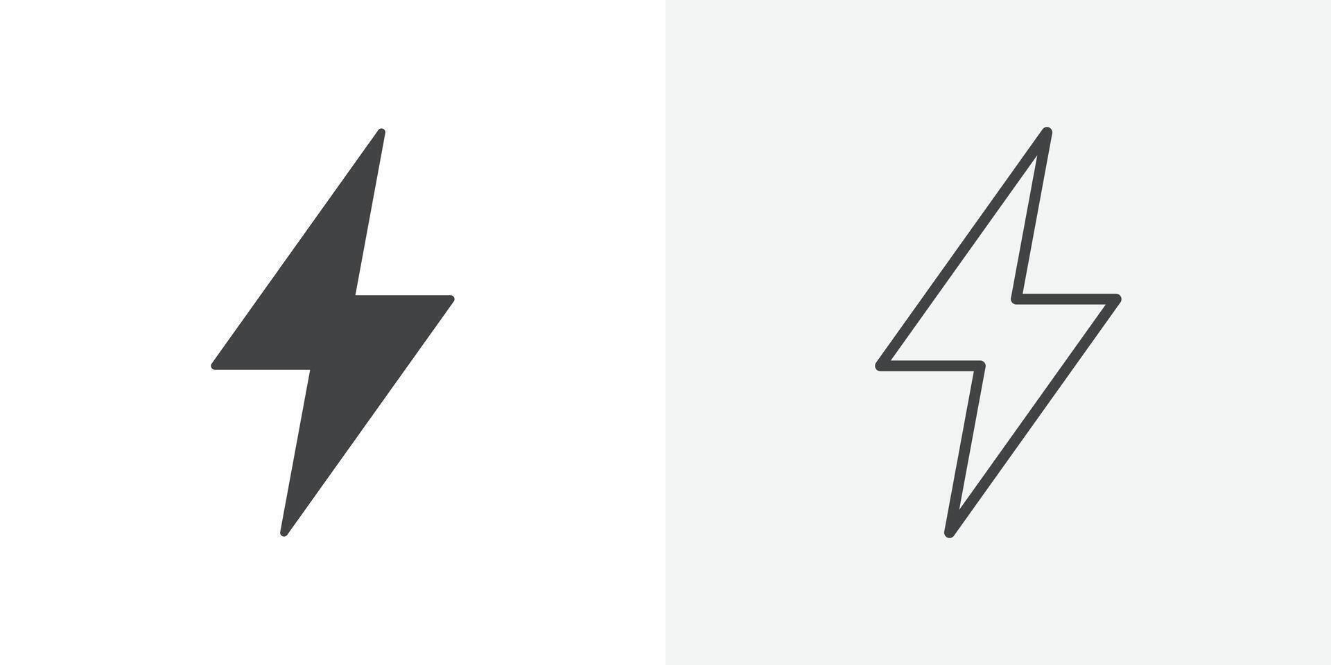 Lightning icon flat and simple set design vector