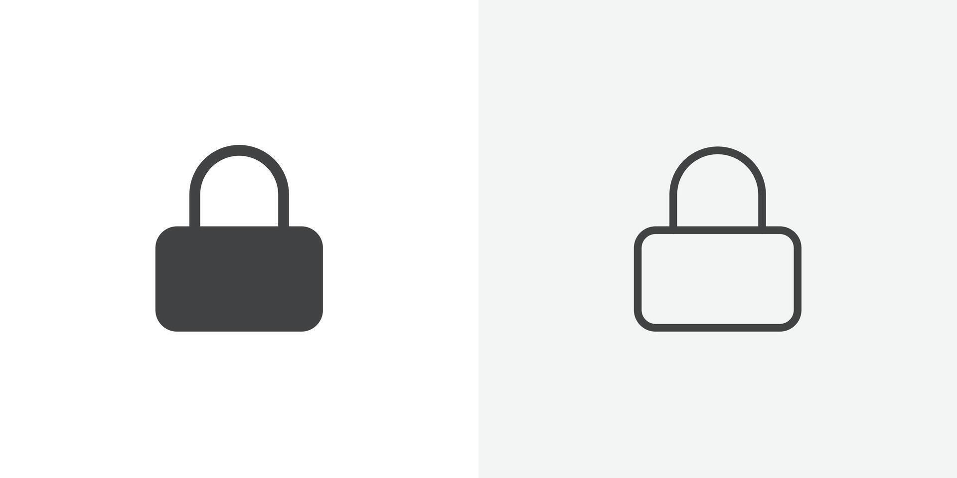 Lock icon flat and simple set design vector