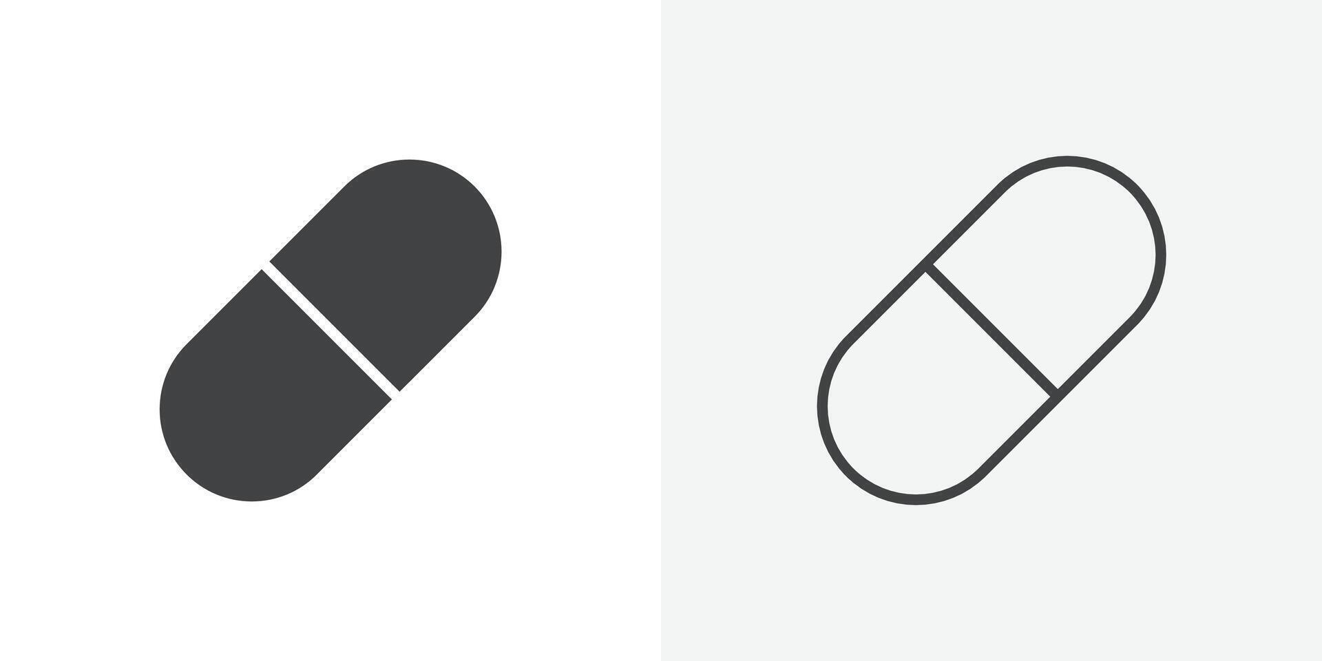 Pills icon flat and simple set design vector