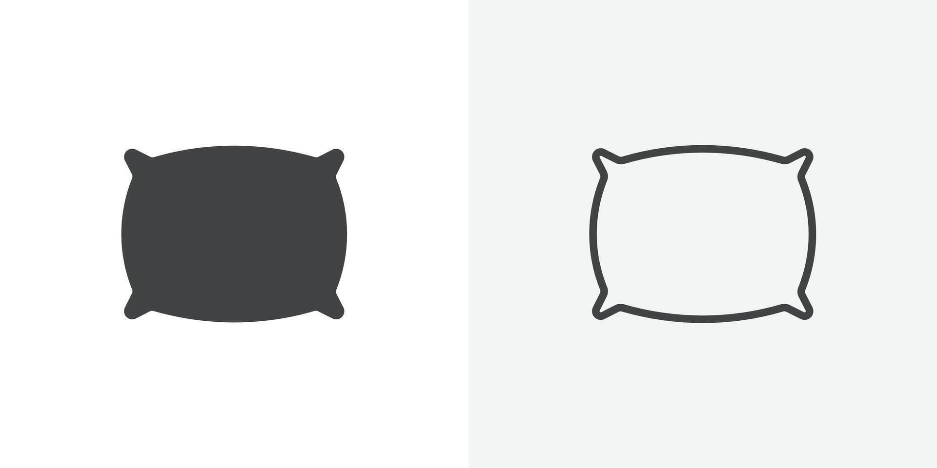 Pillow icon flat and simple set design vector
