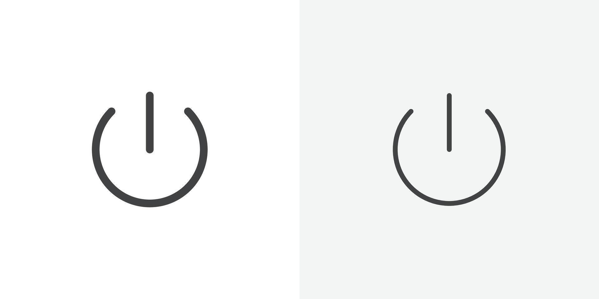 Power icon flat and simple set design vector