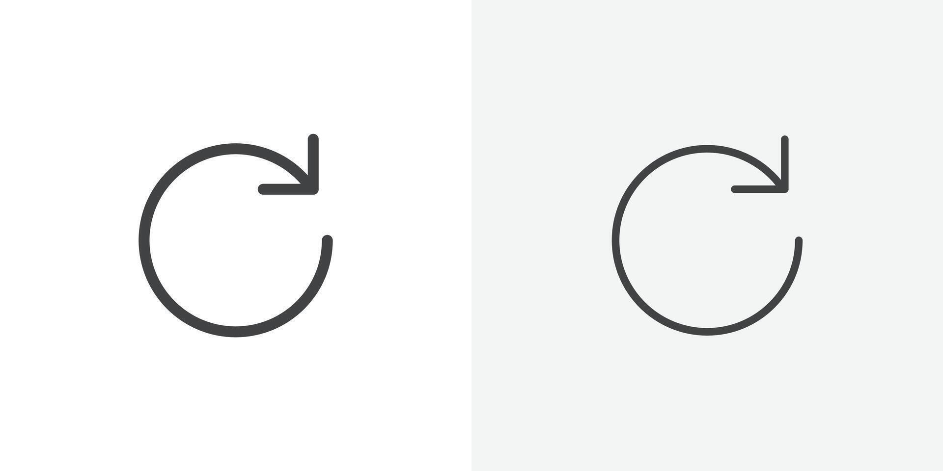 Refresh icon flat and simple set design vector