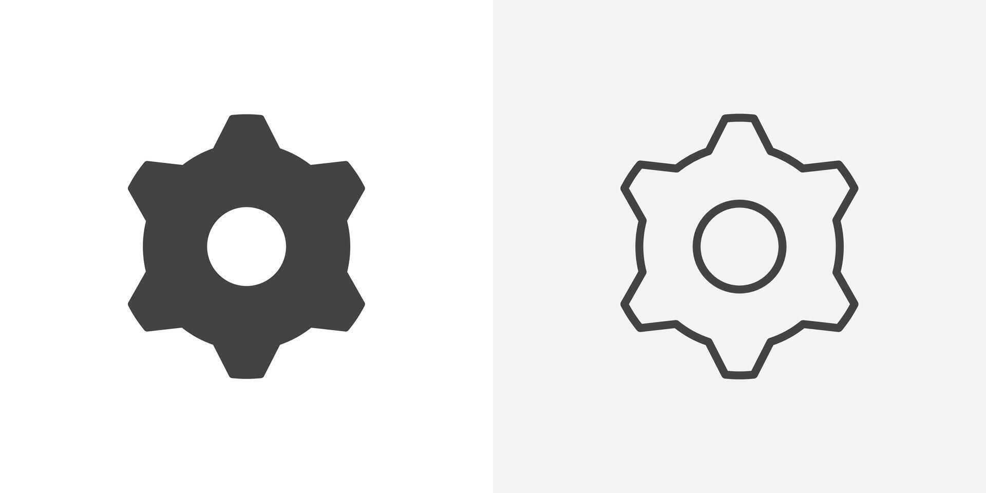 Setting icon flat and simple set design vector