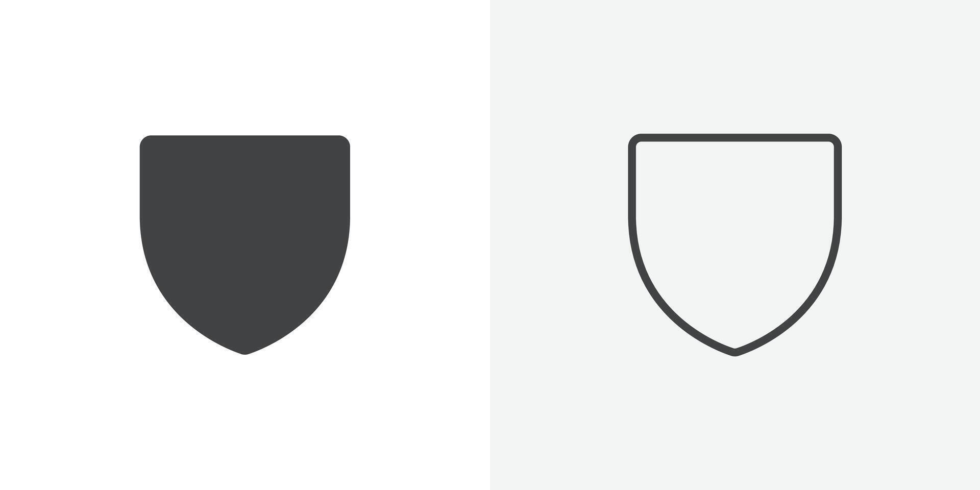 Shield icon flat and simple set design vector