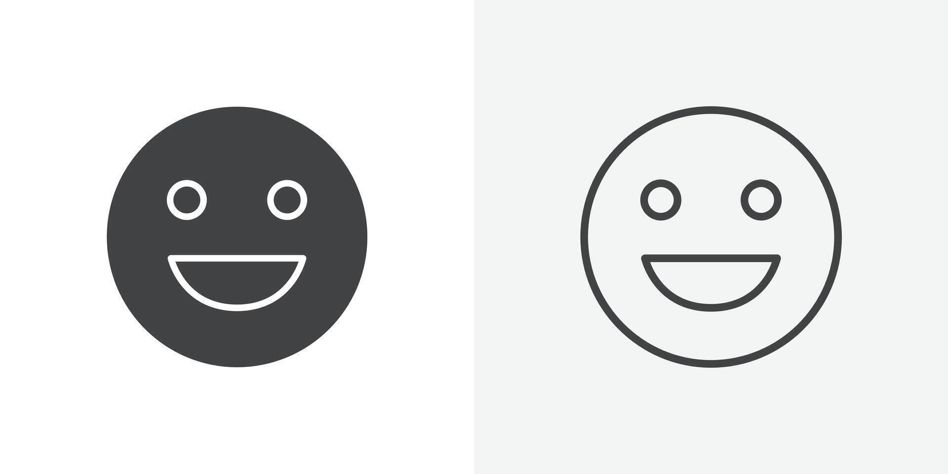 Smile icon flat and simple set design vector