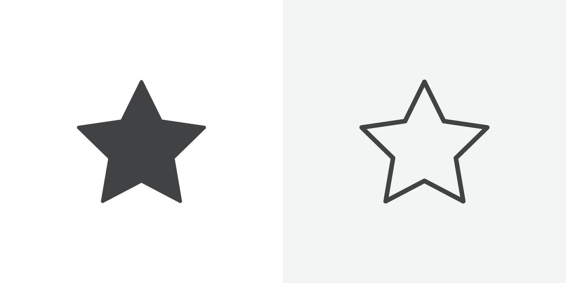 Star icon flat and simple set design vector