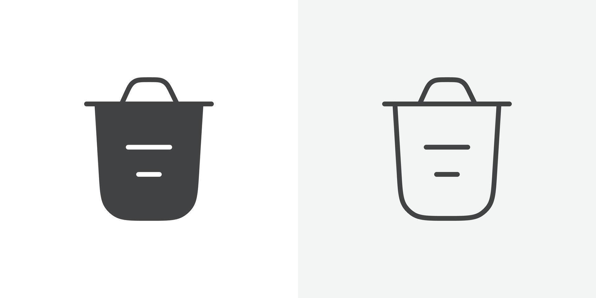 Trash icon flat and simple set design vector