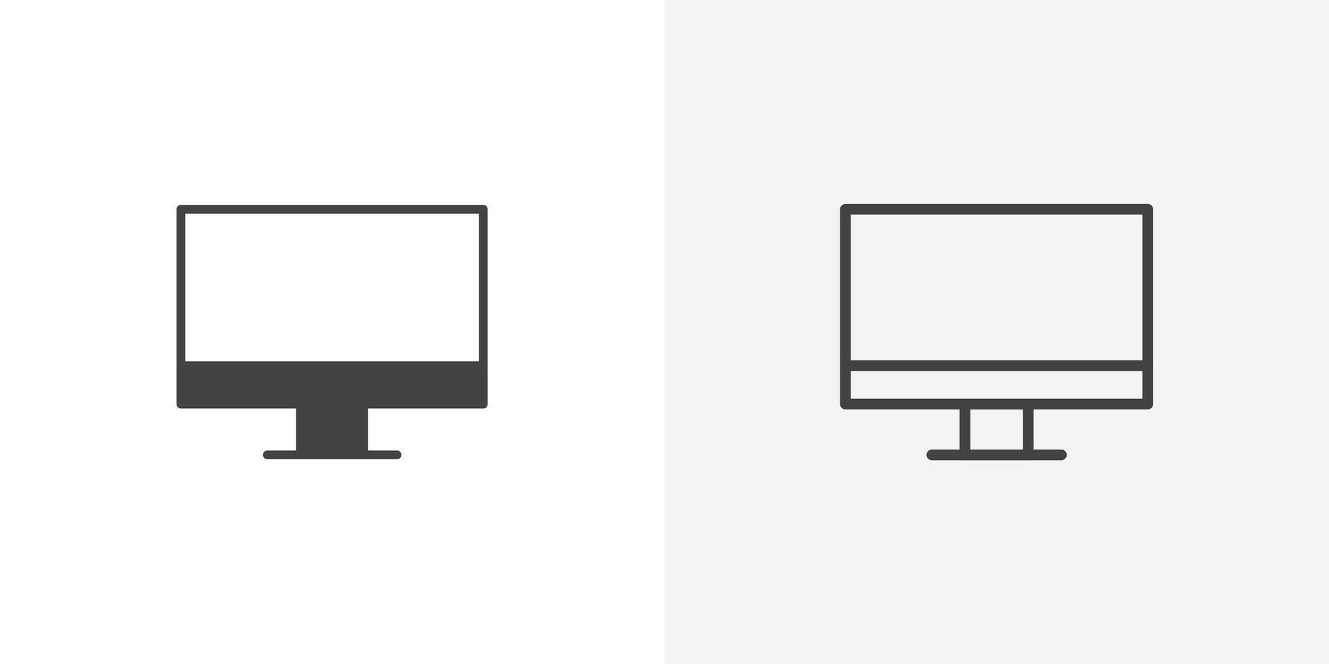 Tv icon flat and simple set design vector