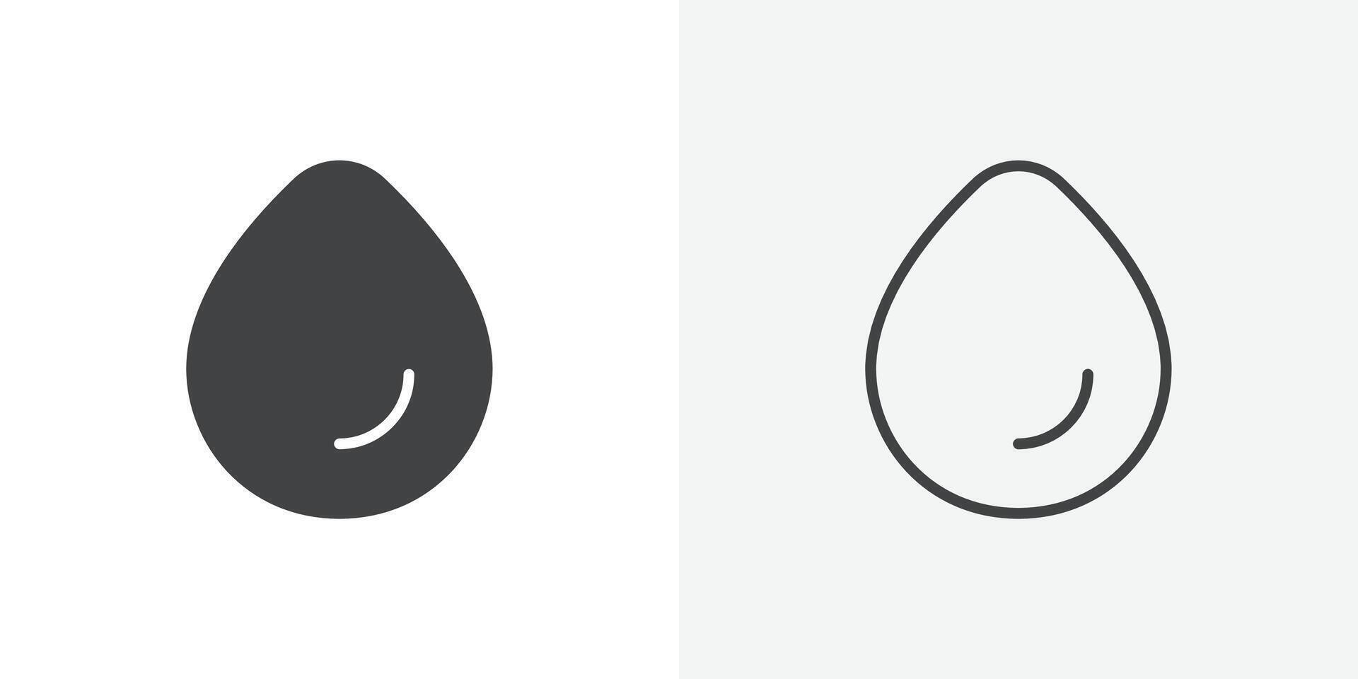 Water drop icon flat and simple set design vector