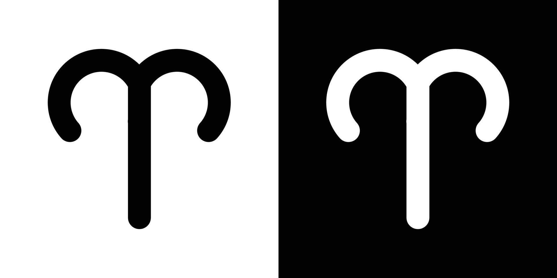 Aries Zodiac sign icon design simple symbol vector