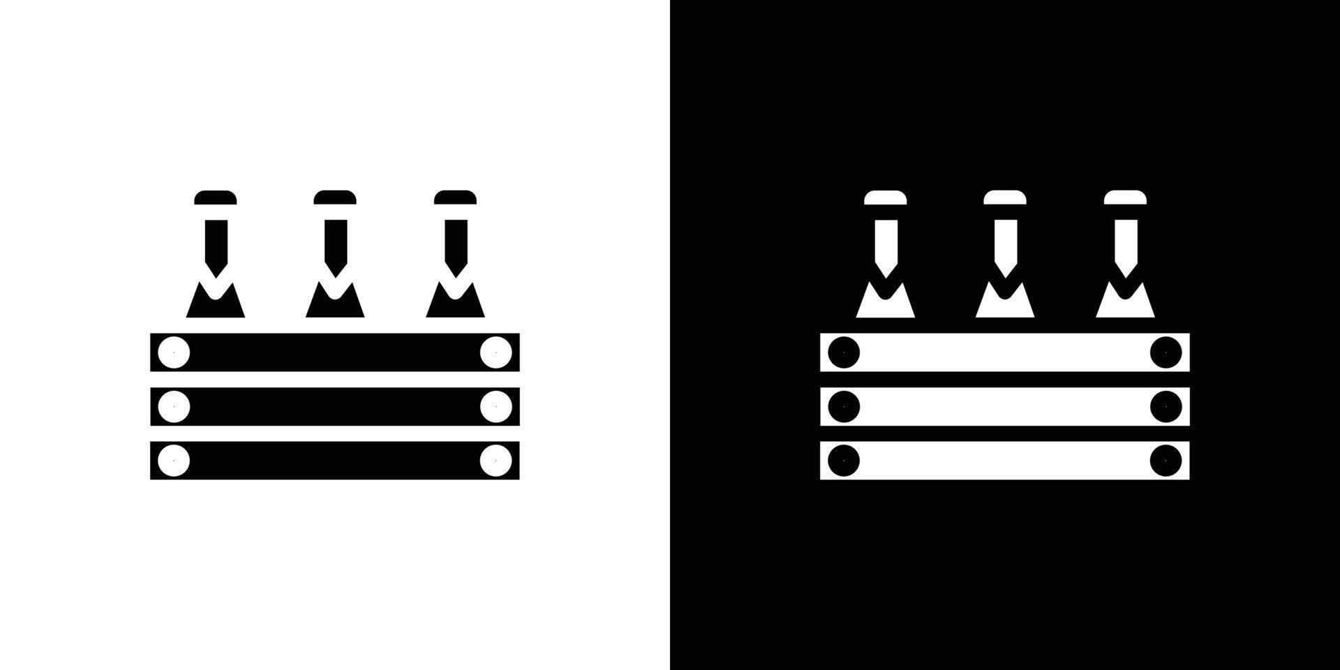 Beer Bottles in Basket icon design simple symbol vector