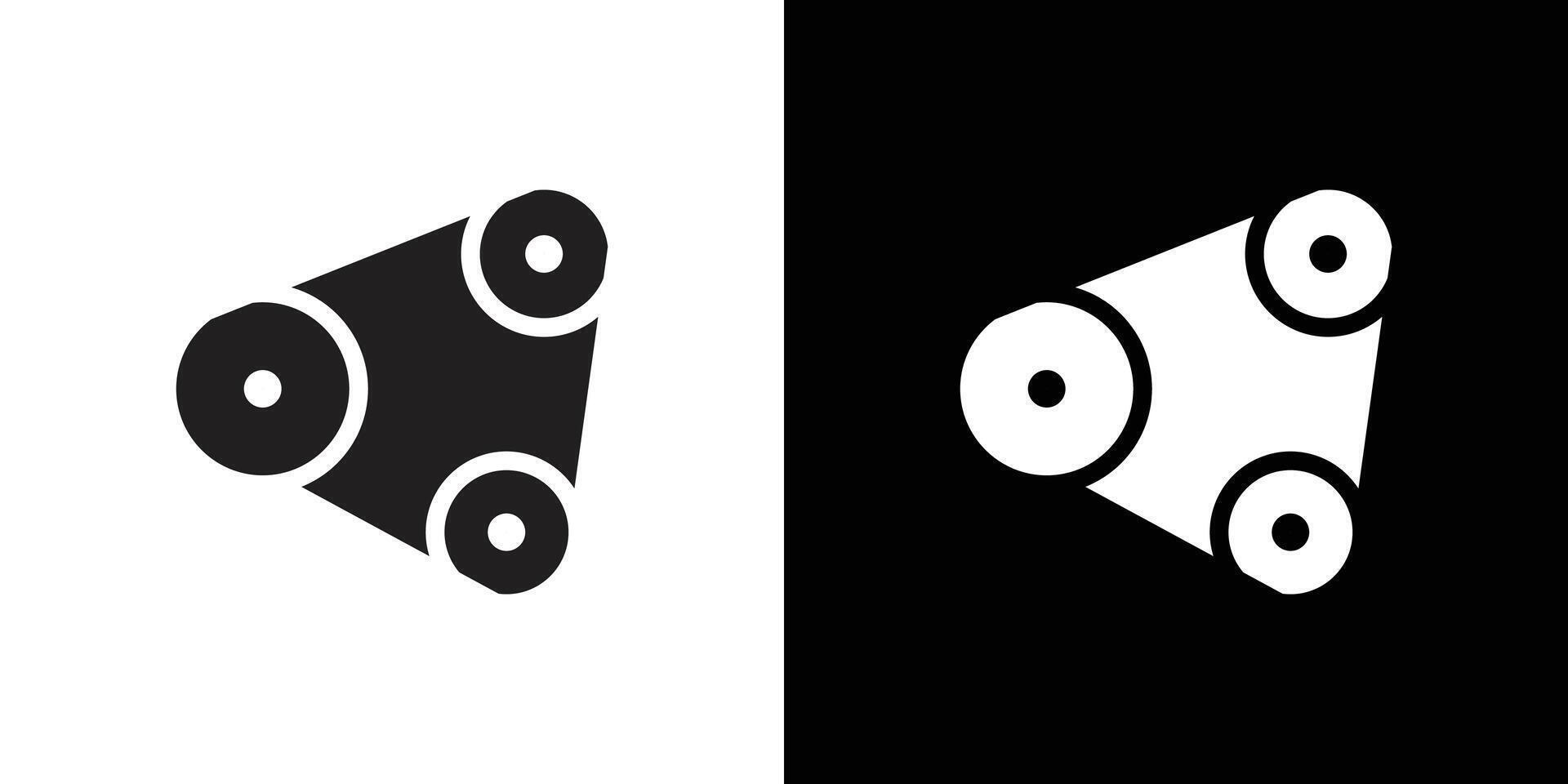 belt drive icon simple symbol vector
