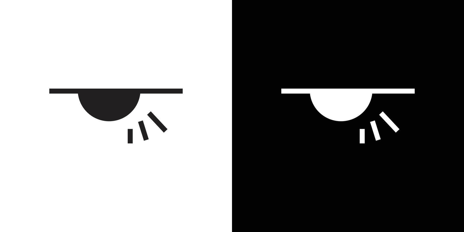 ceiling spotlight icon simple symbol vector