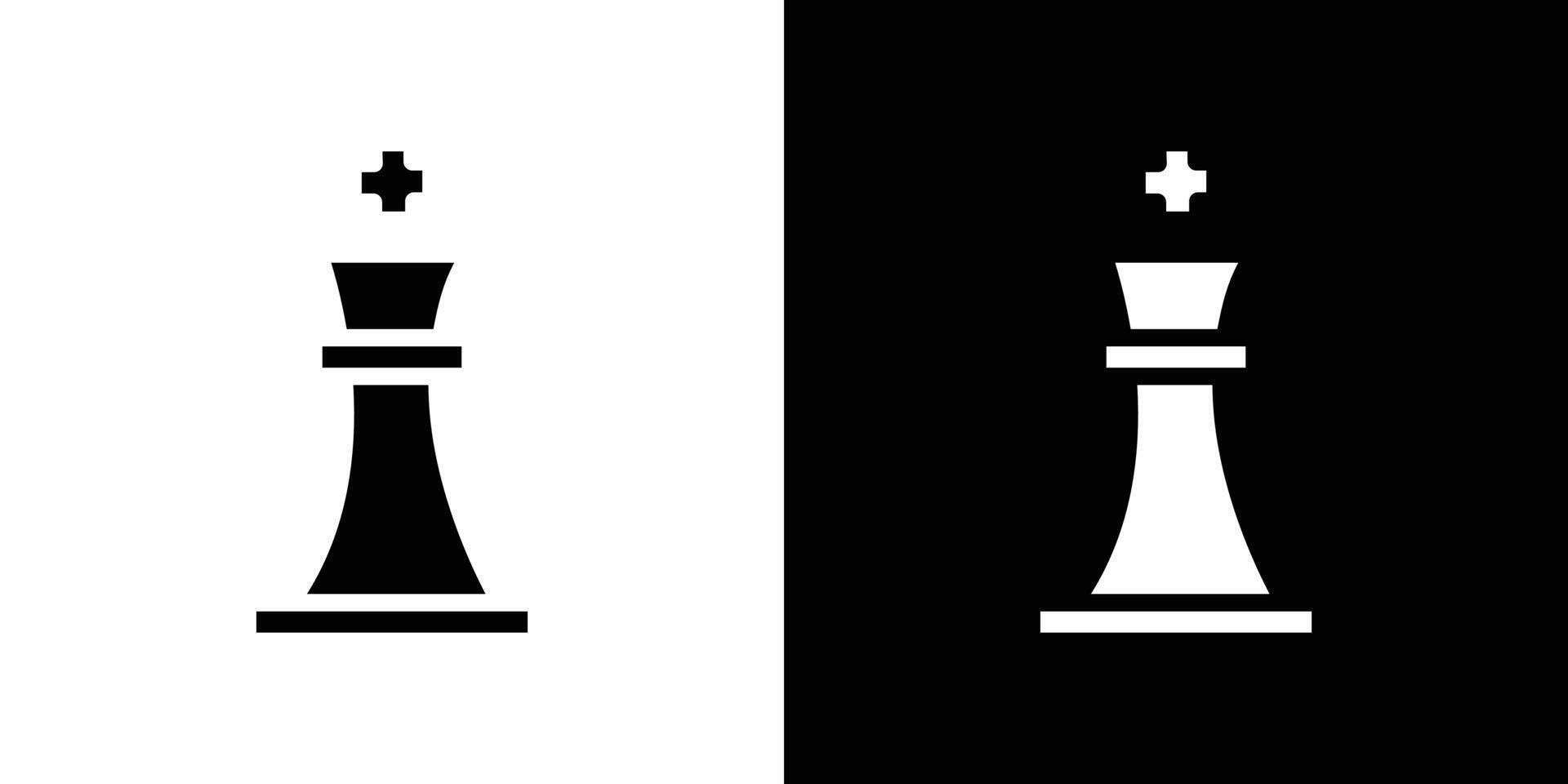 Chess King icon design simple symbol vector