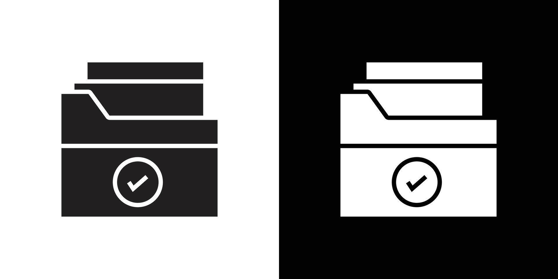 Files and Folders Security icon simple symbol vector