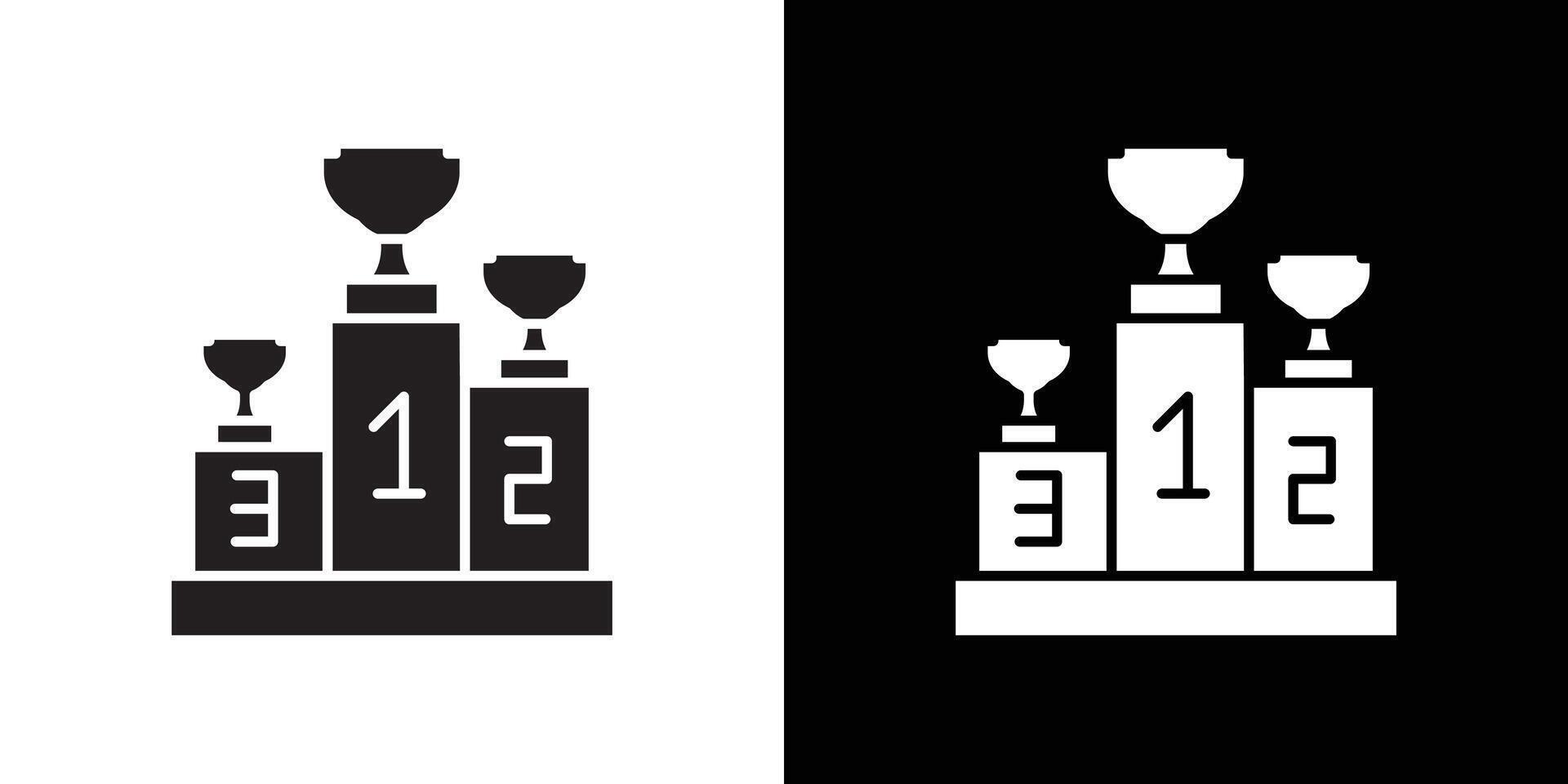 First second Third prize trophy cup icon simple symbol vector