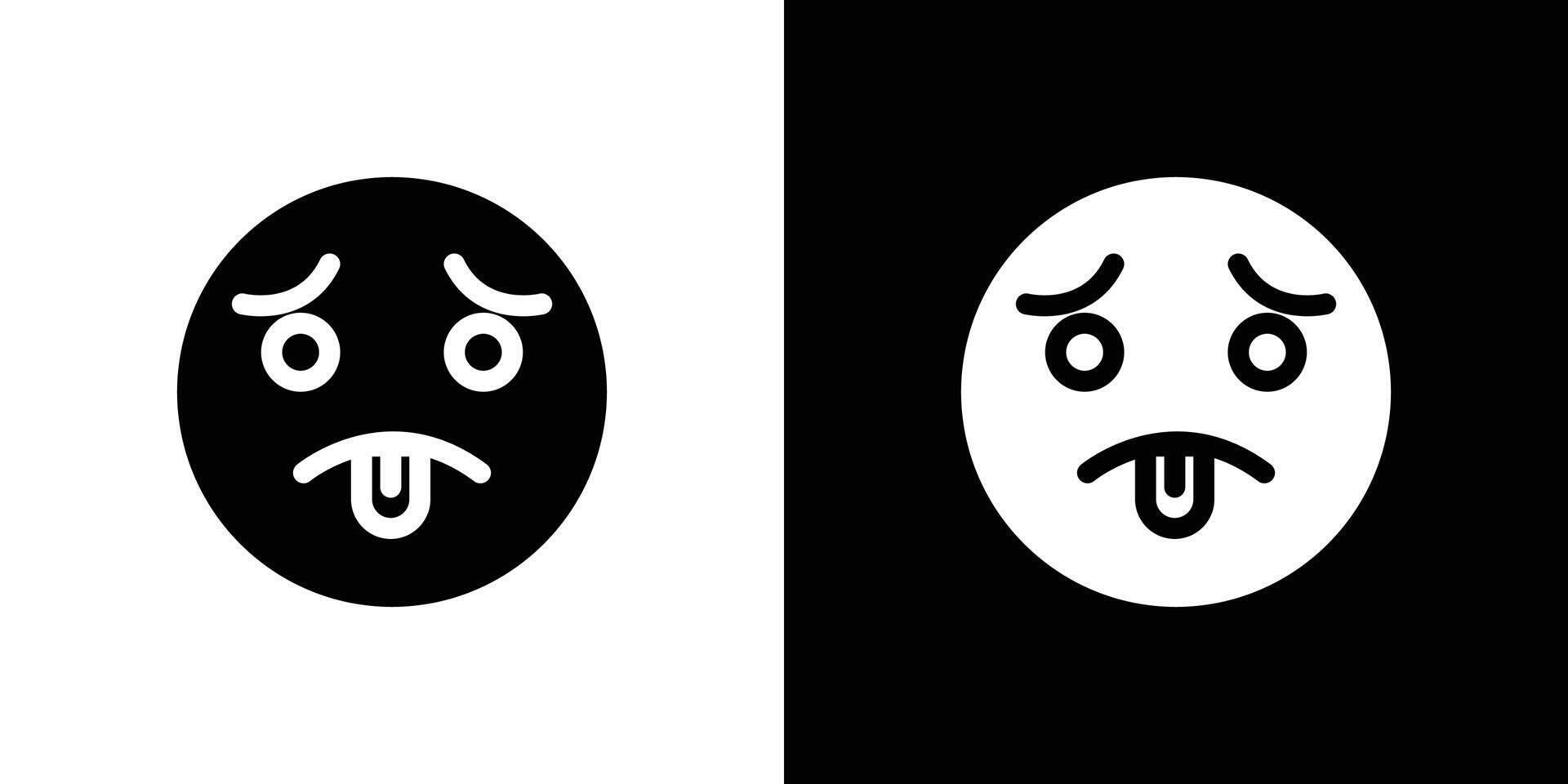 Guilty Face Emoji icon design simple symbol vector