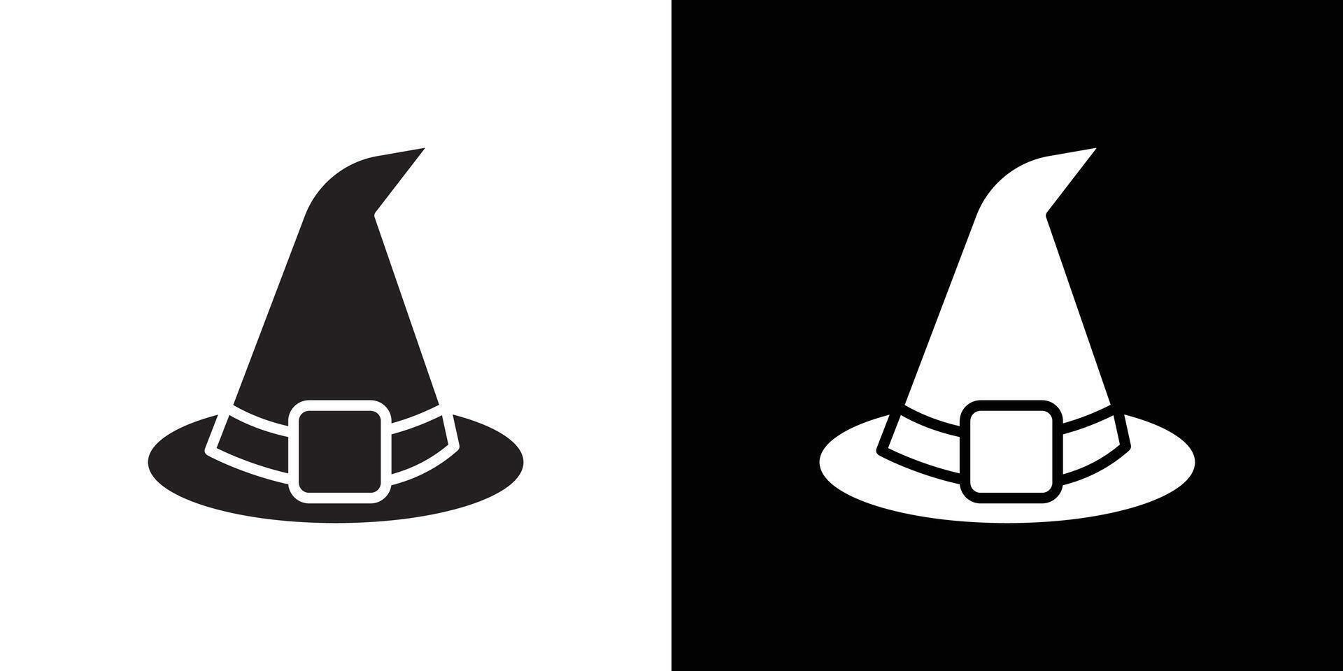 halloween witch hat icon simple symbol vector