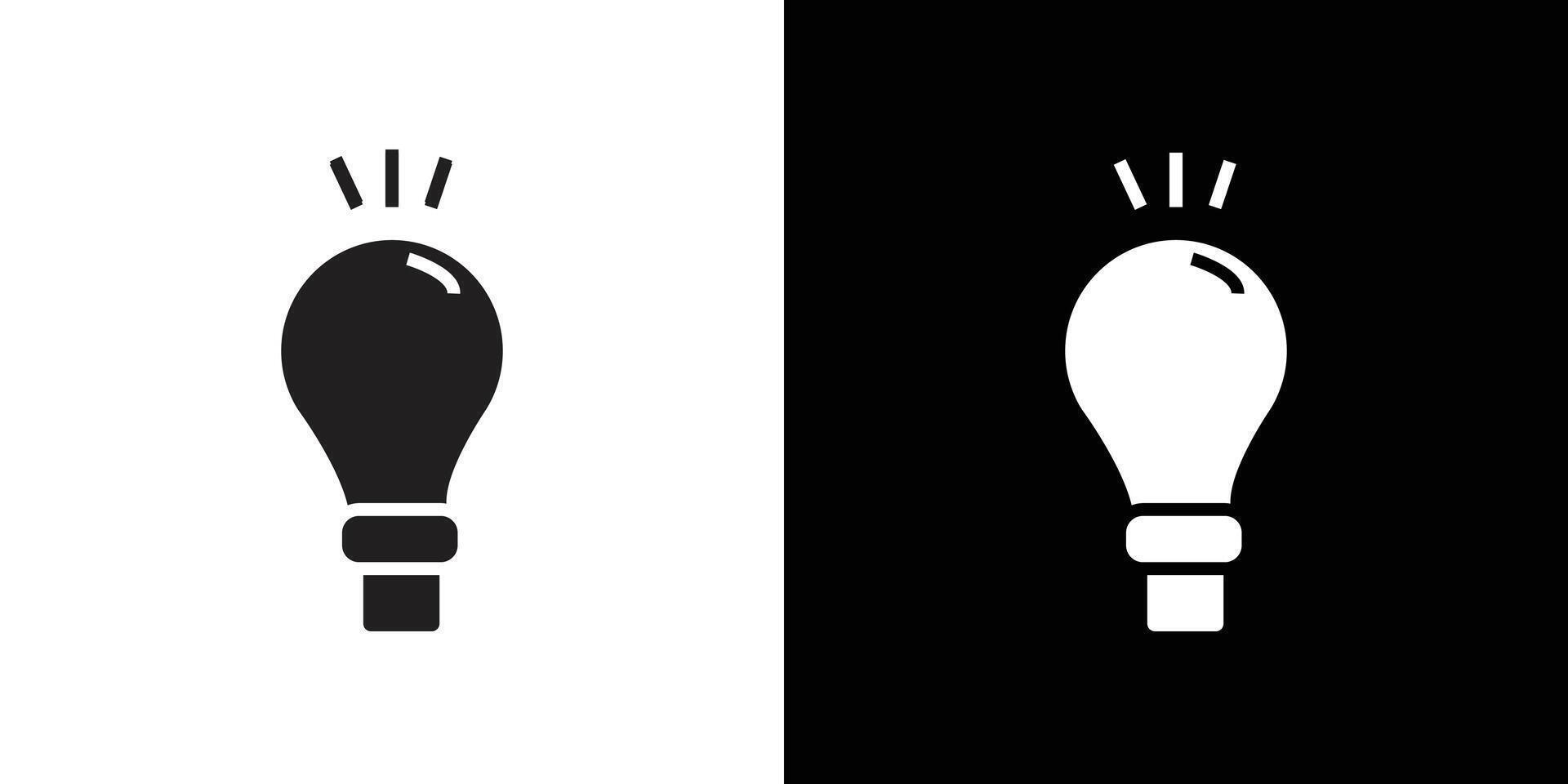 lightbulb icon simple symbol vector