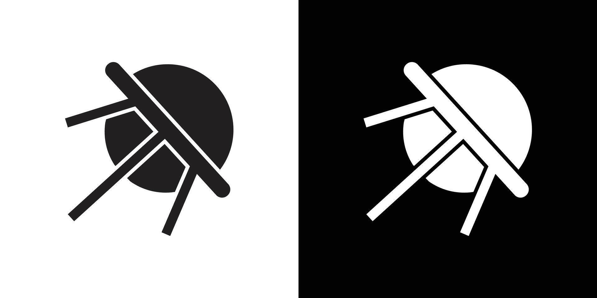 Linear sputnik icon simple symbol vector