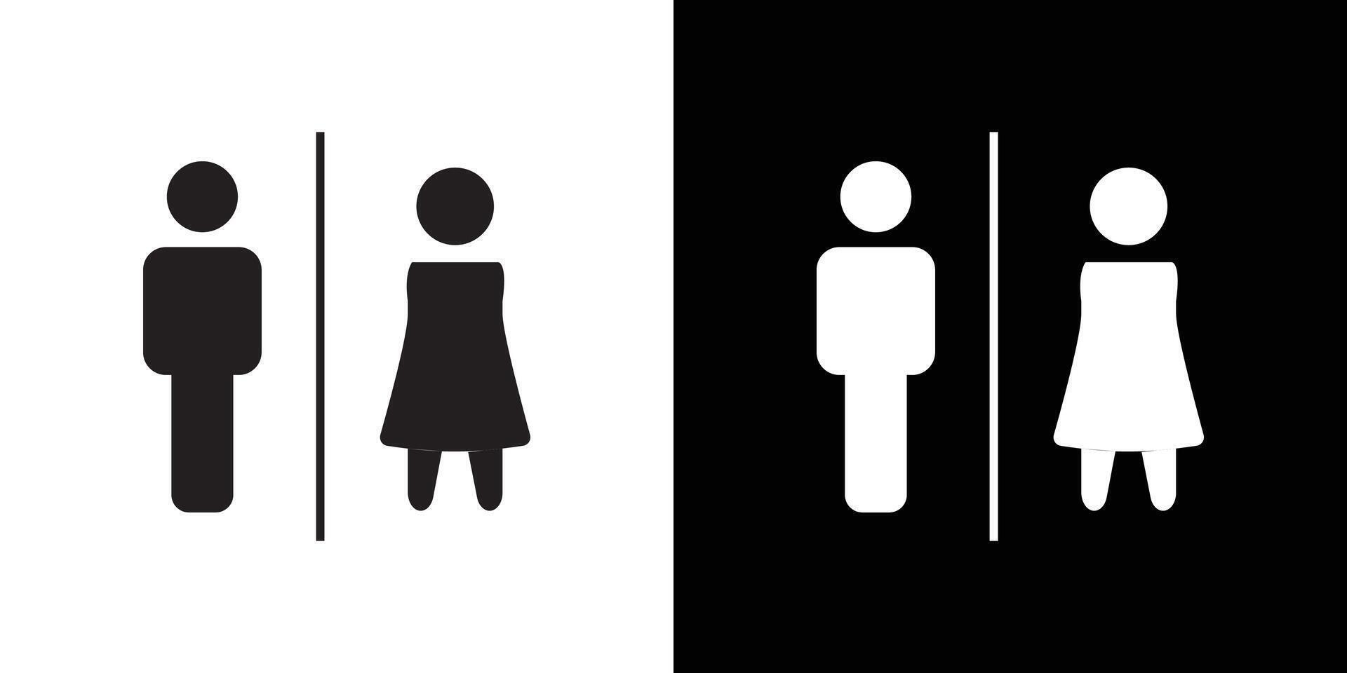 man and woman toilet sign icon simple symbol vector