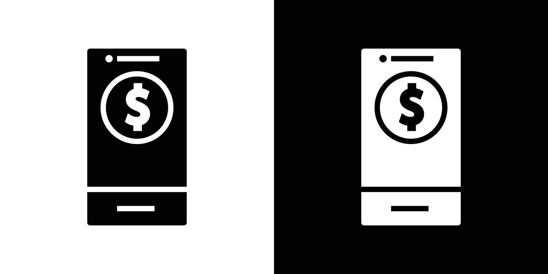 mobile transfer payment icon simple symbol vector