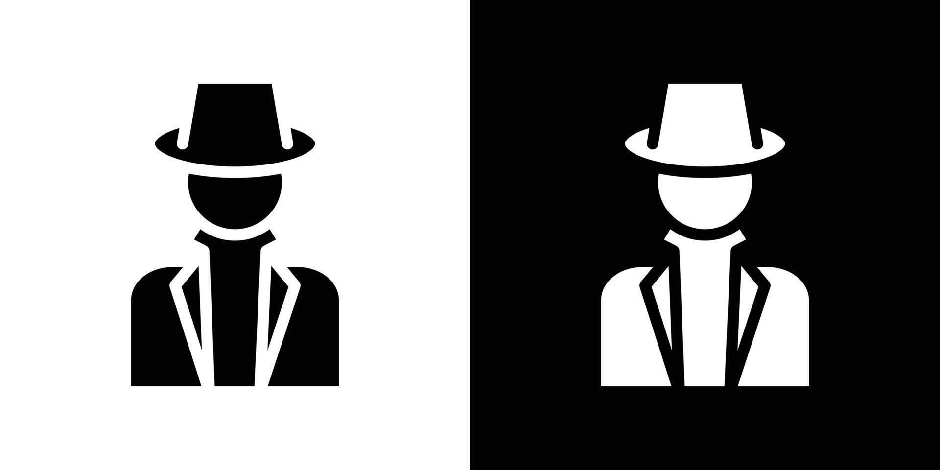 Secret Agent icon design simple symbol vector