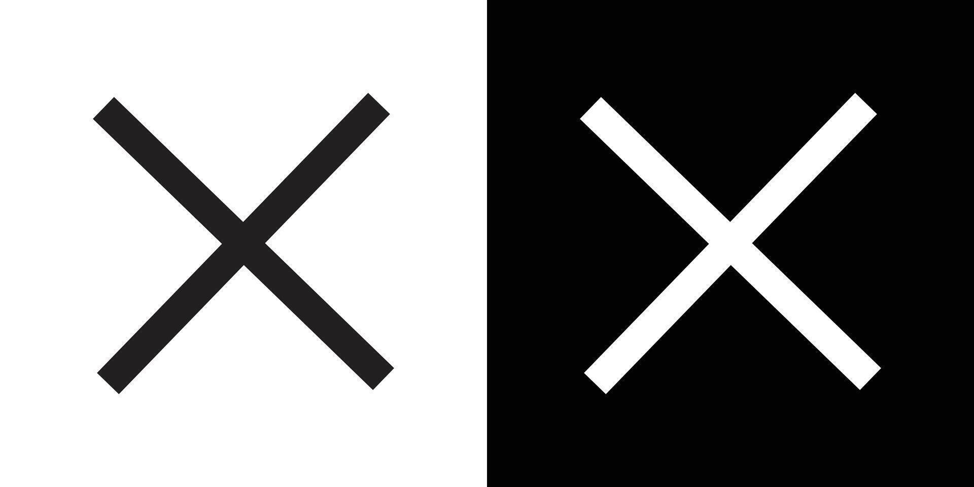 Simple cross line icon simple symbol vector