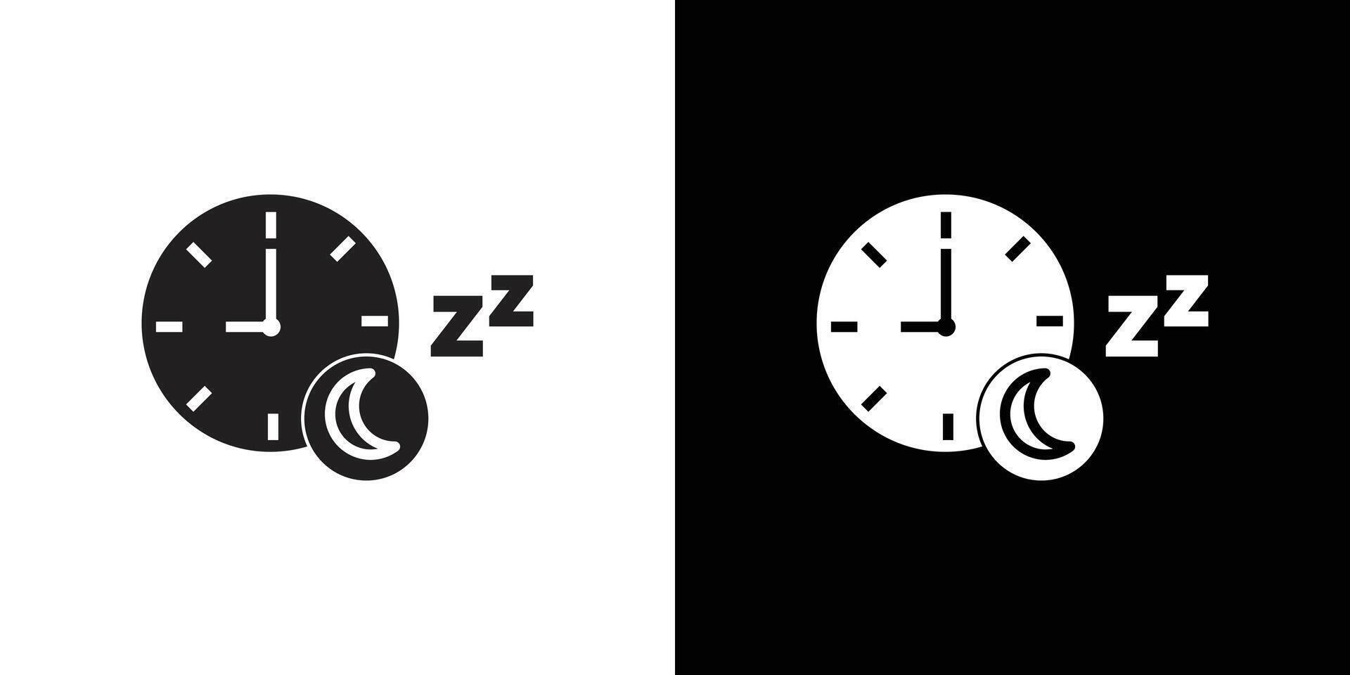 Sleeping time icon simple symbol vector