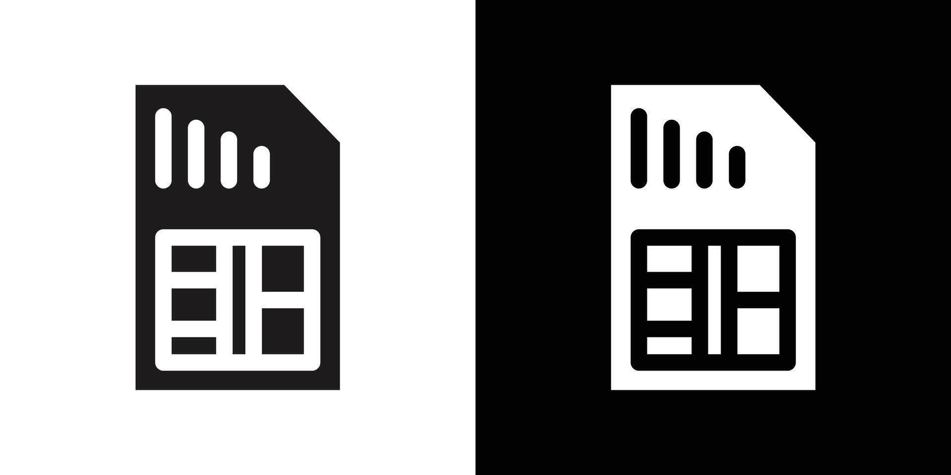 Sim Card icon design simple symbol vector