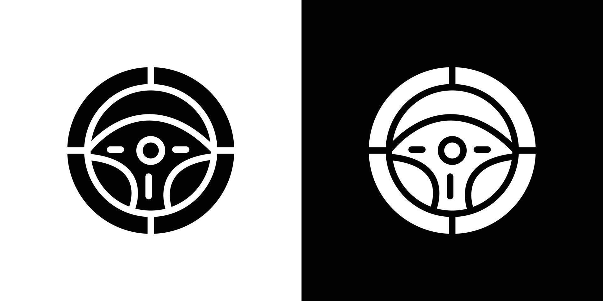 Steering Wheel icon design simple symbol vector