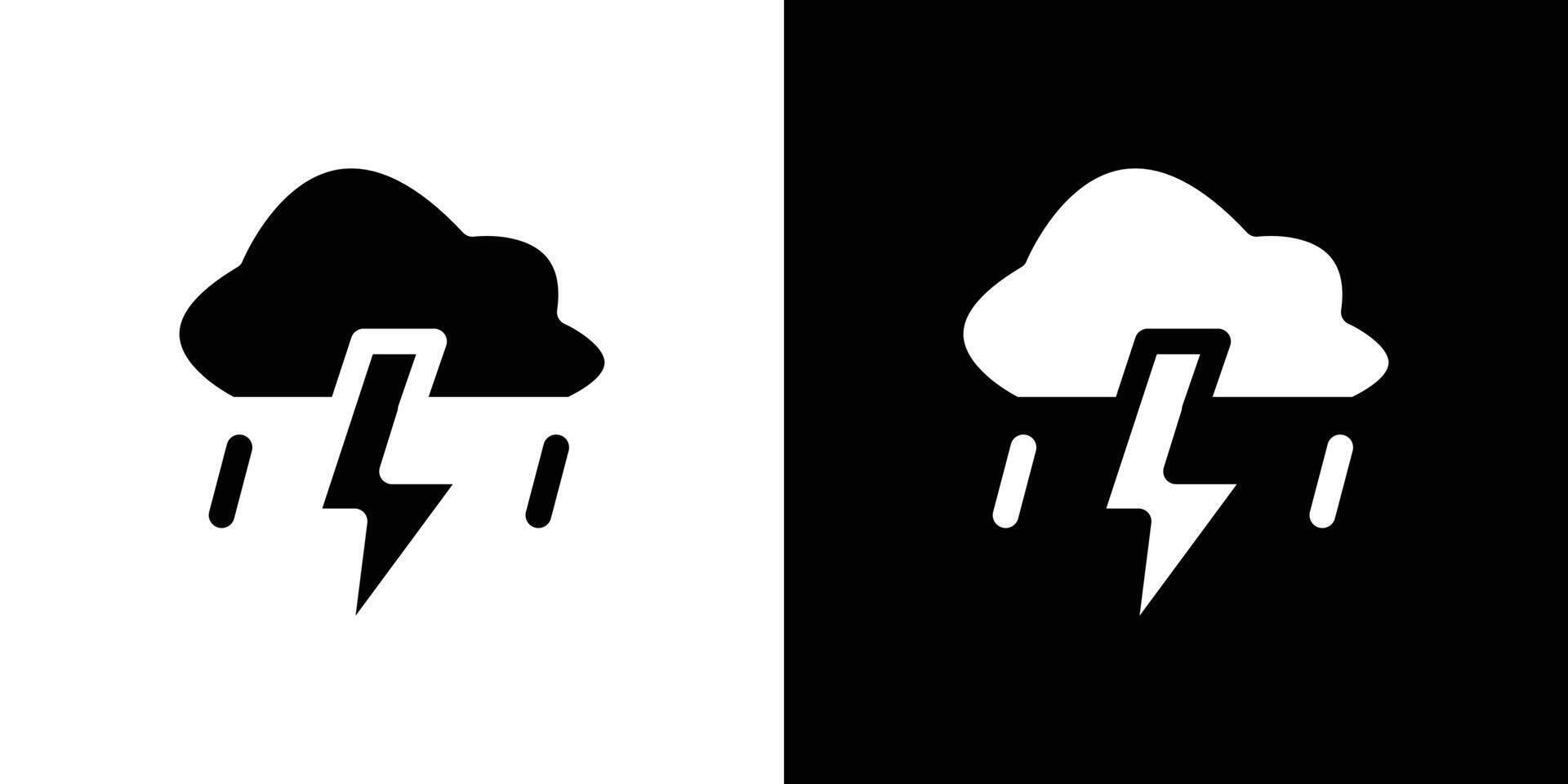Thunder lightening icon design simple symbol vector