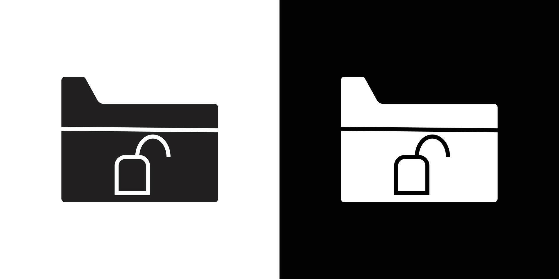 unlock folder icon simple symbol vector