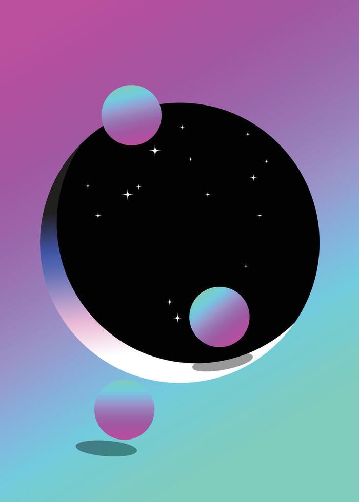 Vertical Vibrant gradient background. vector