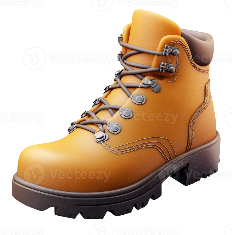 3D Icon of Hiking Boot for Wilderness Exploration and Activities png