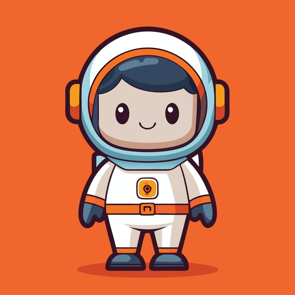 Bright and Cheerful Astronaut Design vector