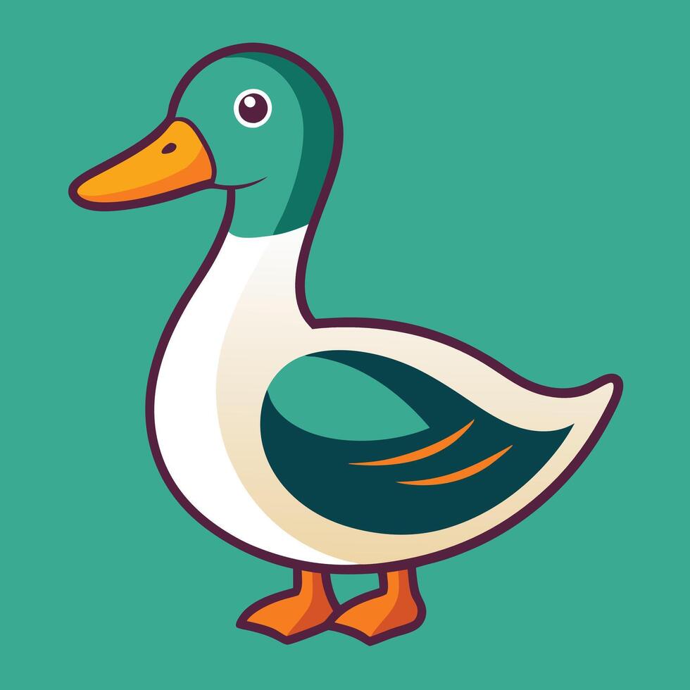 Cheerful Little Duckling vector