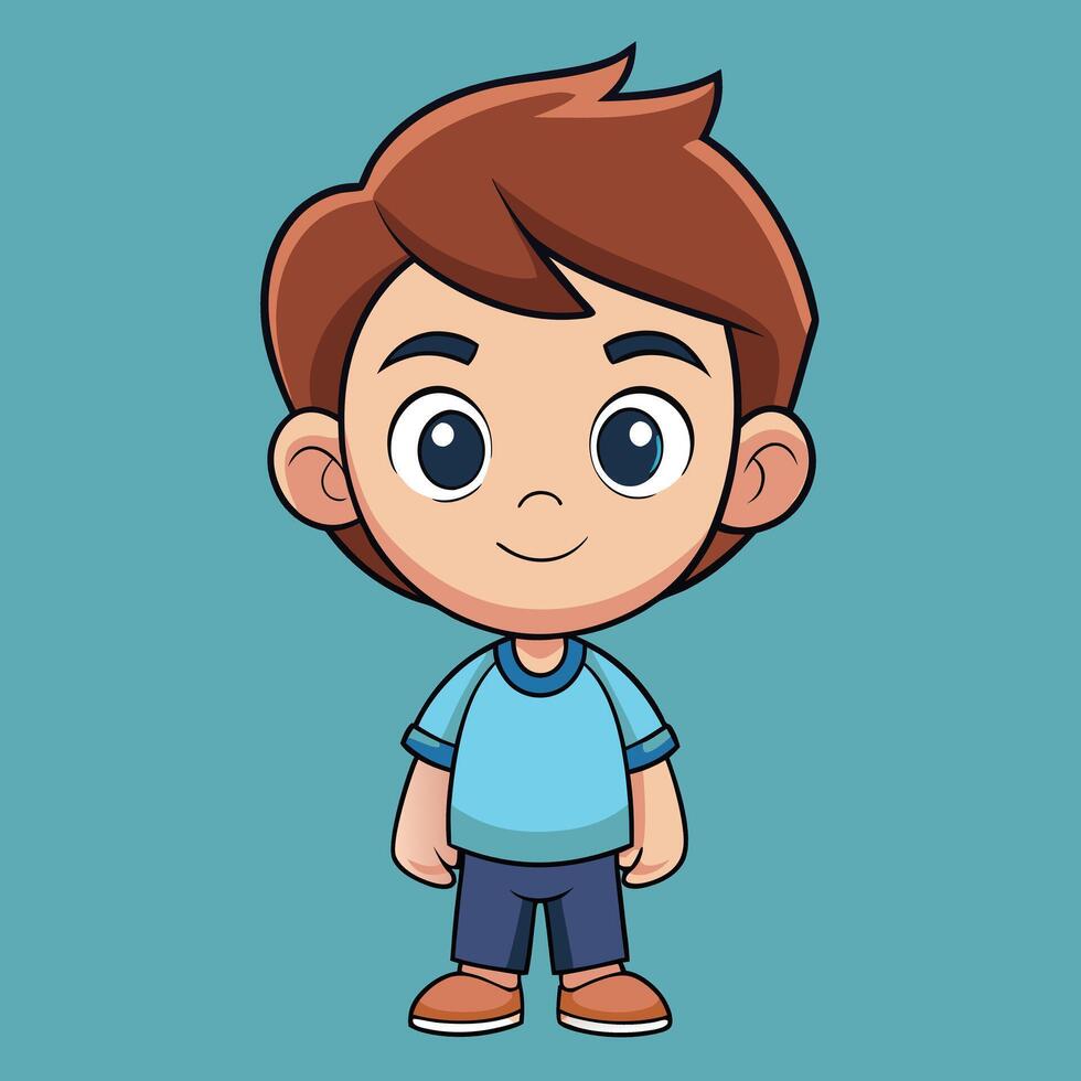 Lively Young Boy with Energy vector
