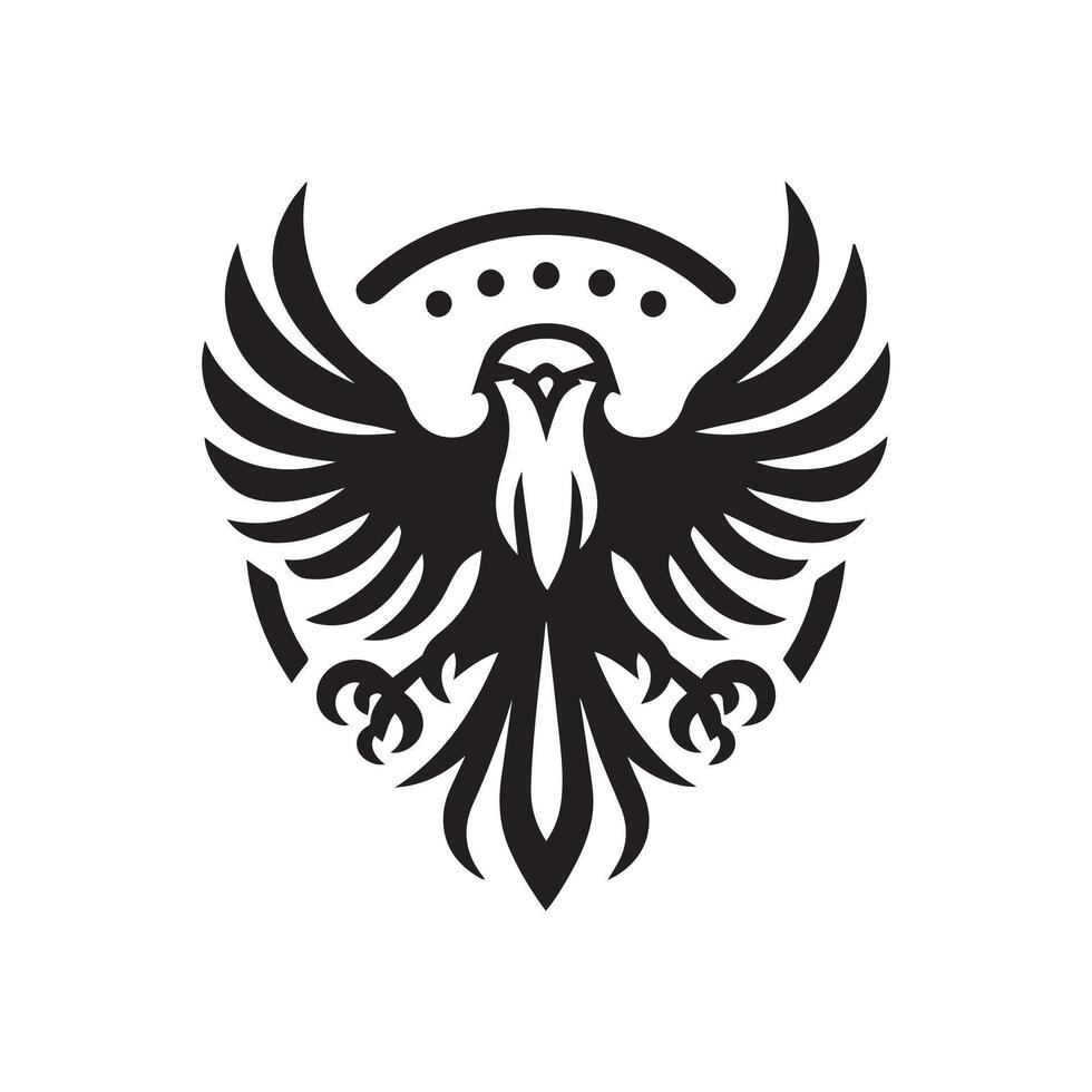 Minimalist eagle logo vector