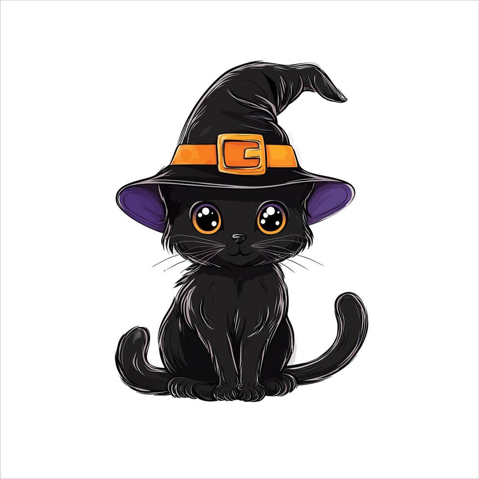 Halloween black Cat icon vector