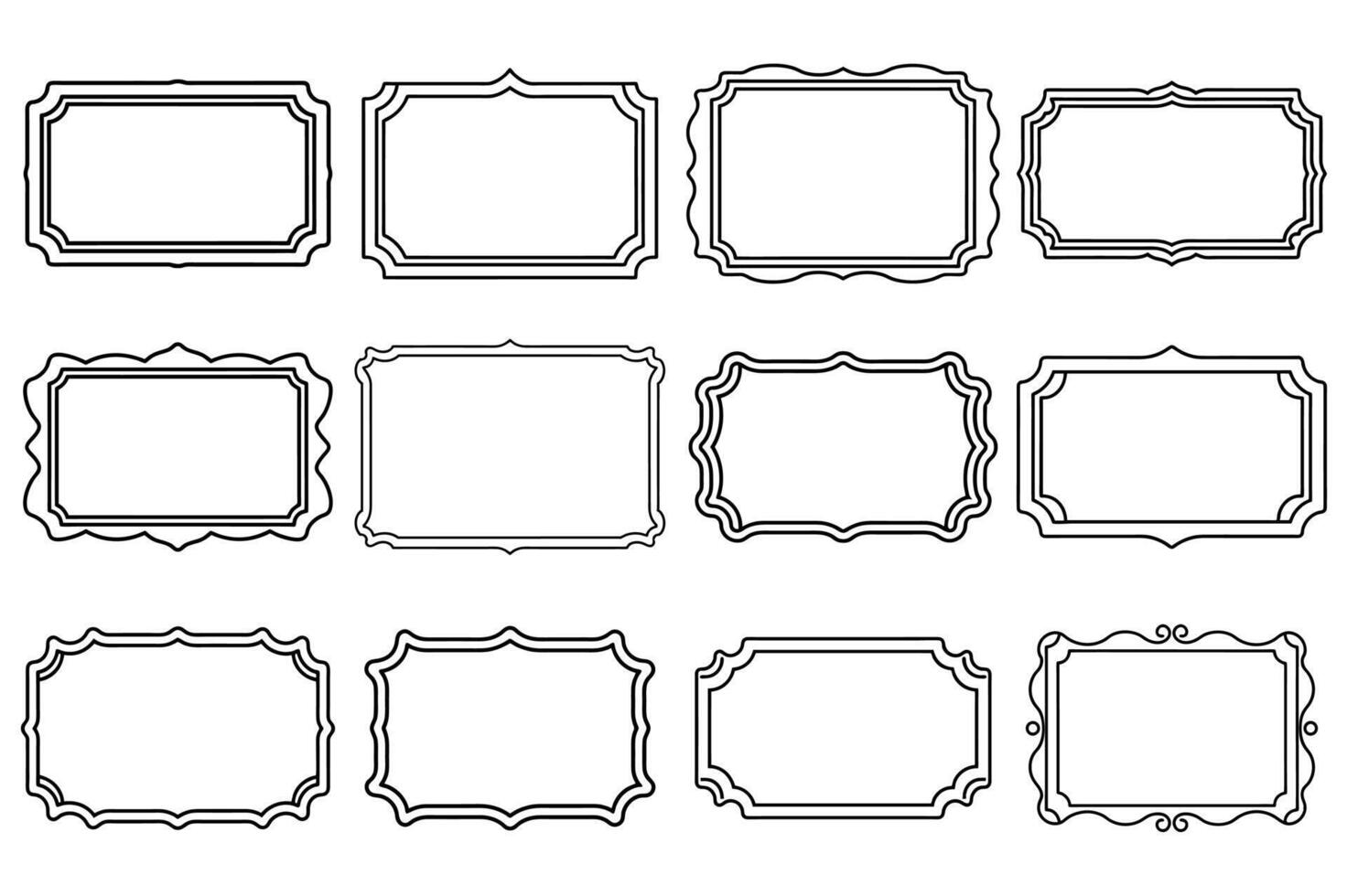 Ai generated-Border, Frame, Shape, Background vector
