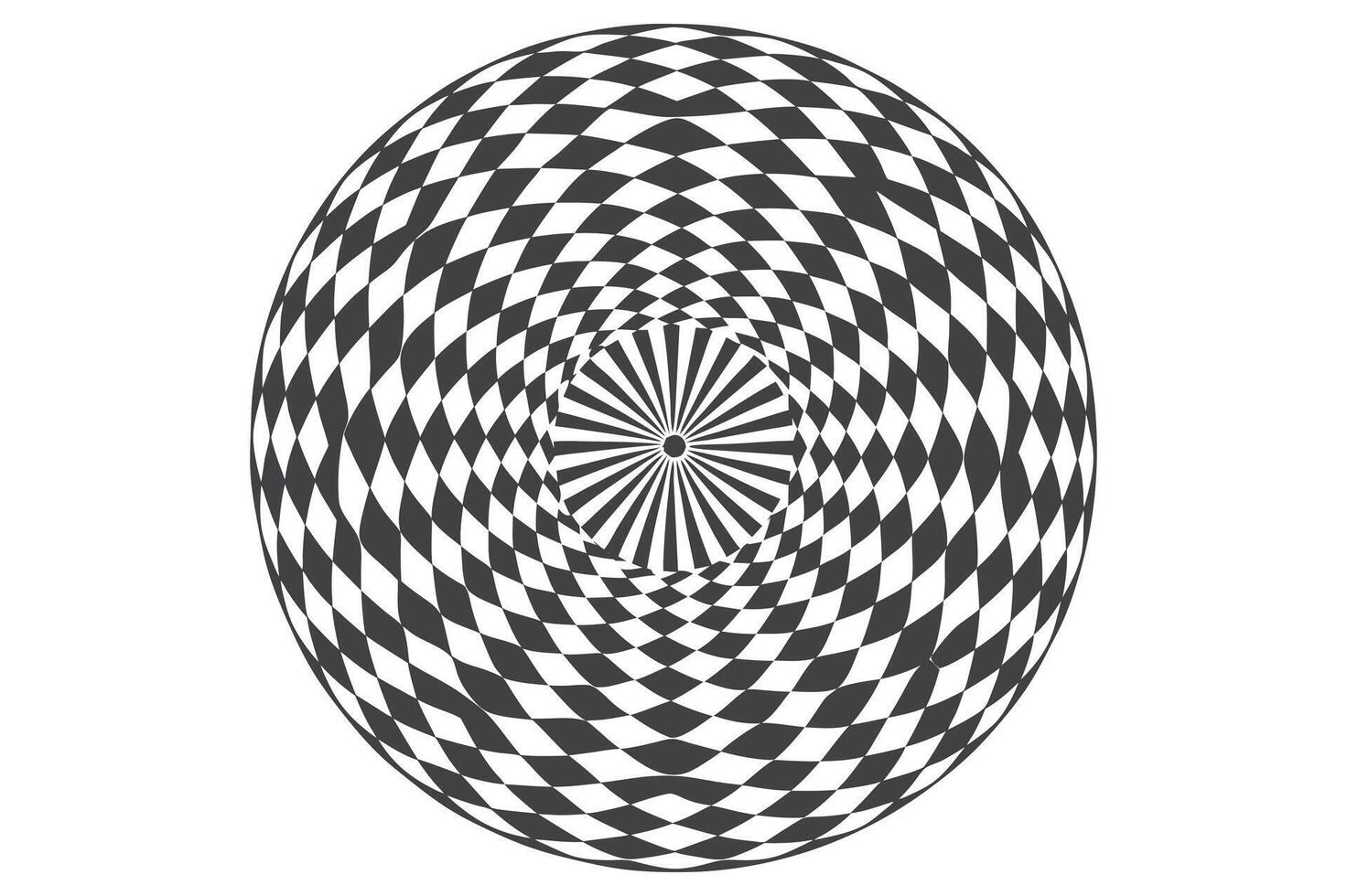 Ai Generated-Optical Illusion, Seamless Pattern Background vector