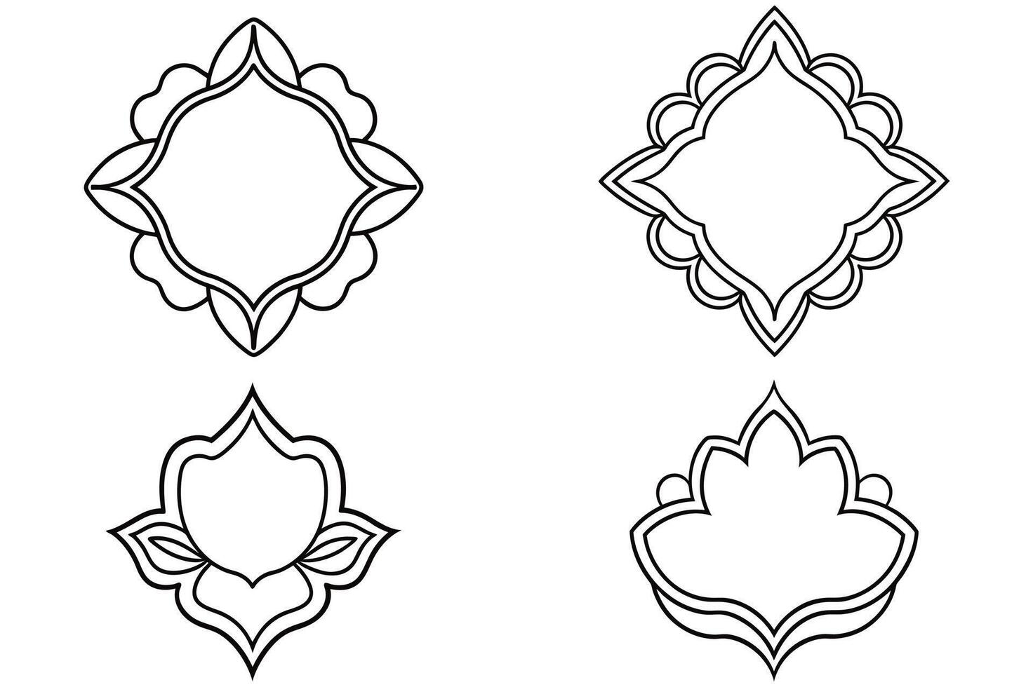 Ai Generated-Hand Drawn Border, Frame, Shape, Background vector