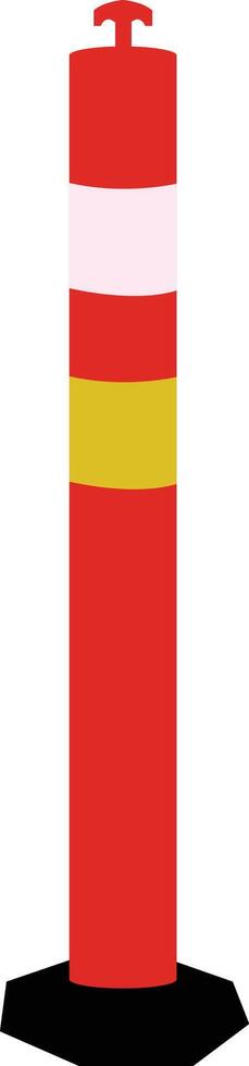 Cone stick icon. Plastic Stick Cone sign. Red plastic traffic safety cone stick symbol. flat style. vector
