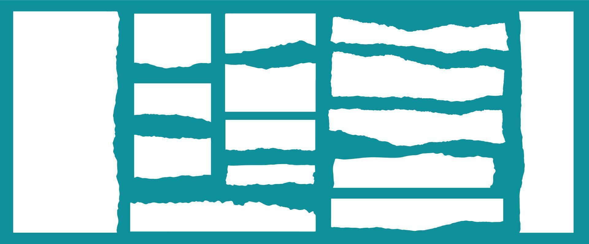 Torn pages ripped page edges vector