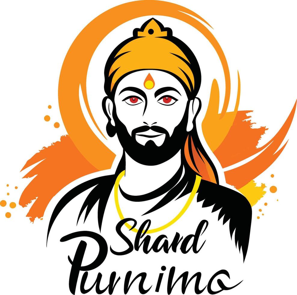 Sharad Purnima poster Design vector