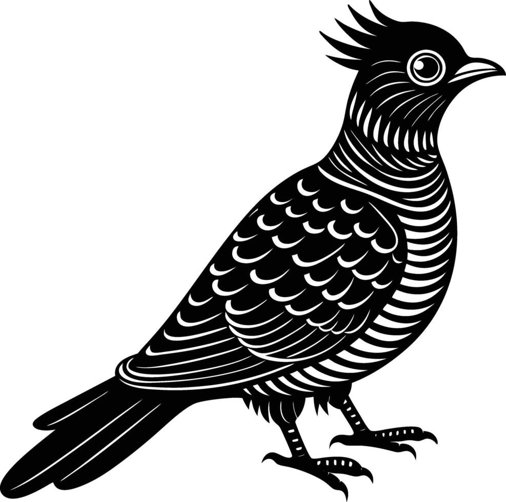 A silhouette of a Cuckoo Pictures vector