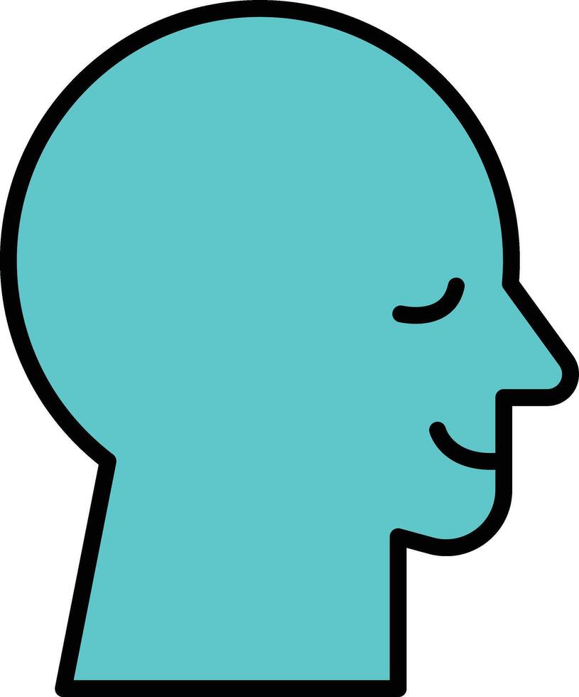 A man's head is drawn in black and white vector