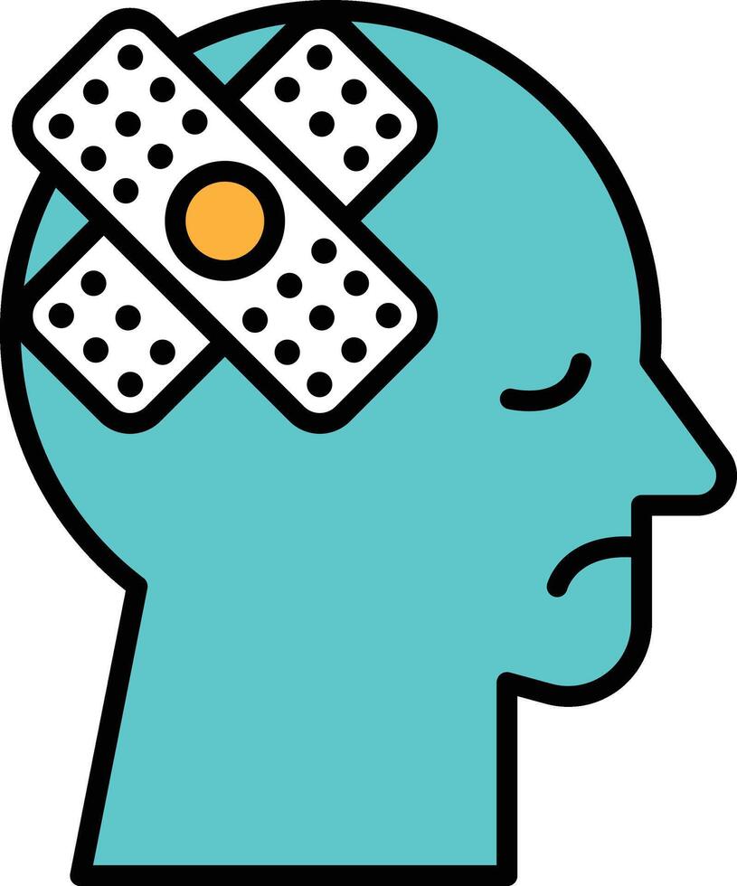 A man with a bandaged head vector