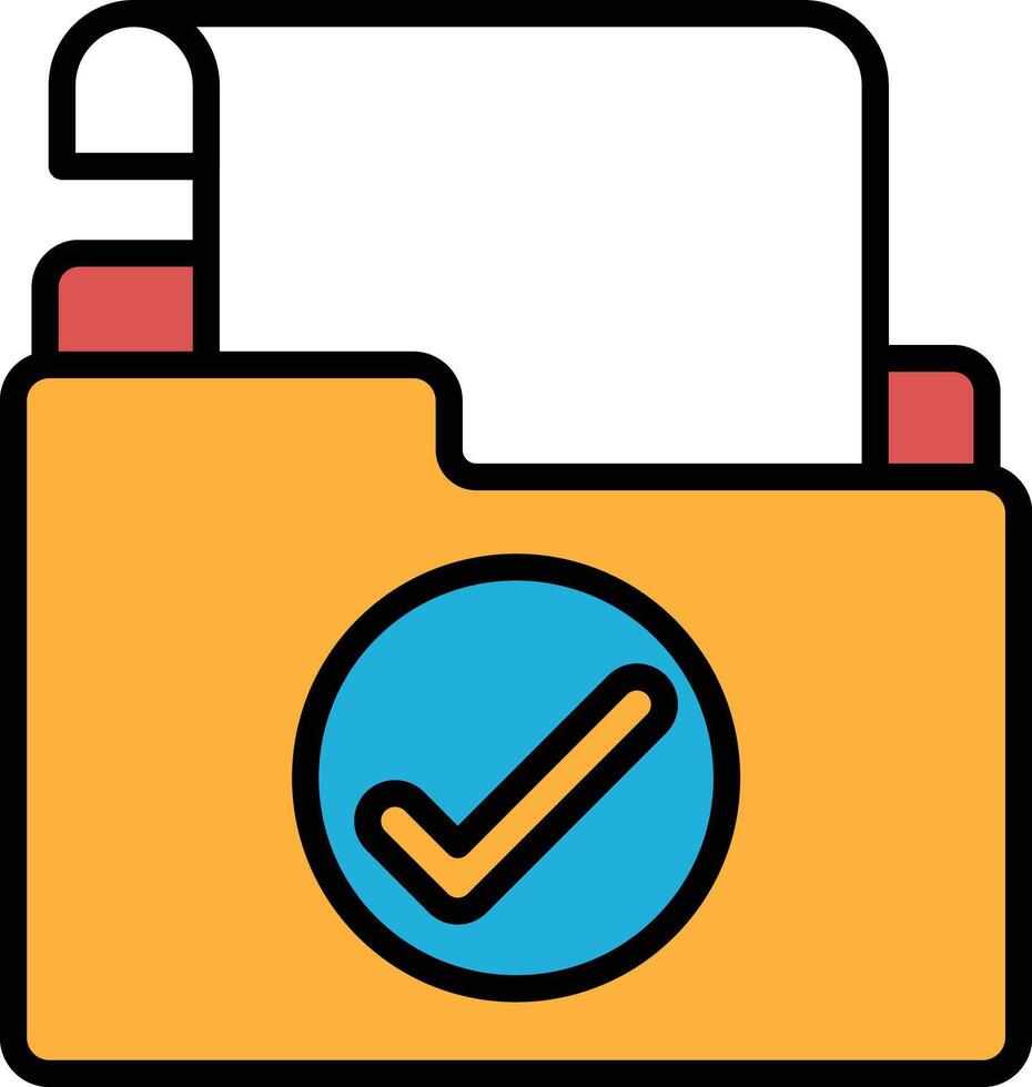 folder with a check mark on it vector